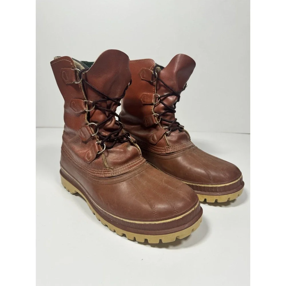 Sorel Felt Labeling Law Men's Snow Boots 11 Brown Mid Calf Casual Lace Up Boots